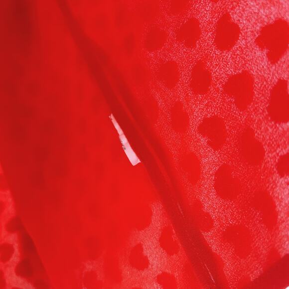 Tory Burch Swiss Dot Textured Red Orange Bell Sleeves Blouse 4 Top Boho Ruffle - Picture 9 of 10